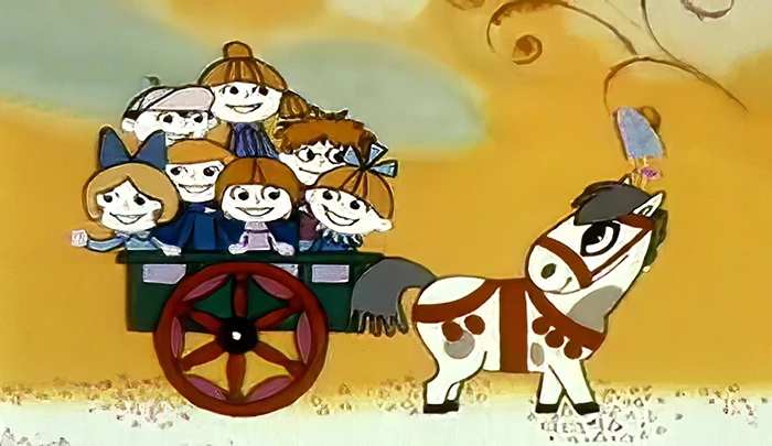 Мультфильм Пони бегает по кругу