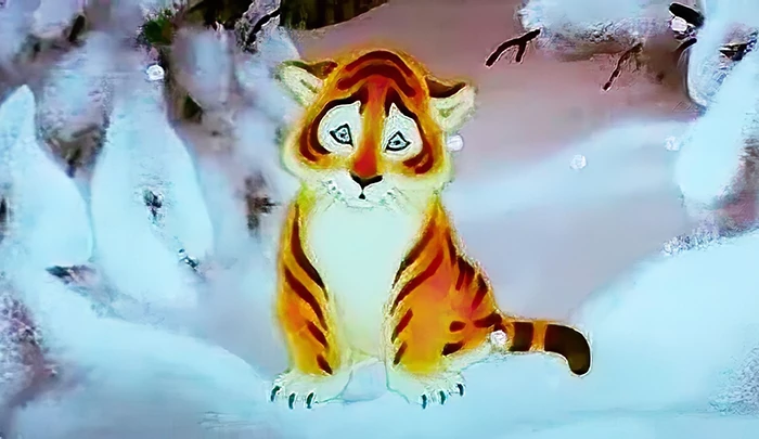 Мультфильм Тигрёнок на подсолнухе