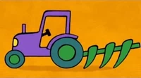 Рисунки Тёмы Рисуем рабочие машины - трактор