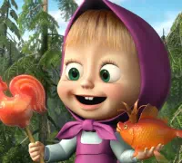 Маша и Медведь Ловись, рыбка