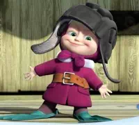 Маша и Медведь Лыжню!